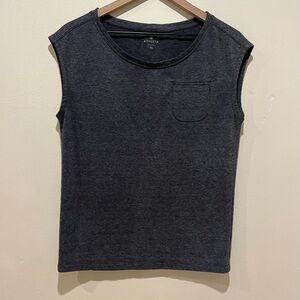 Athleta Dark Gray Sweatshirt Style Oversized Sleeveless Shirt - Women’s Size XS